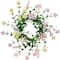 Worth Imports; 3.25" Artificial Floral Spring Pips & Leaves Pillar Candle Rings, 4ct.; Category:Spring Floral Arrangements; Image:2